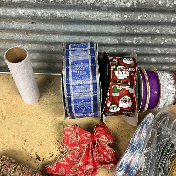 Box of odds and ends of ribbon and cord Large Flat rate box full - Picture 3 of 13